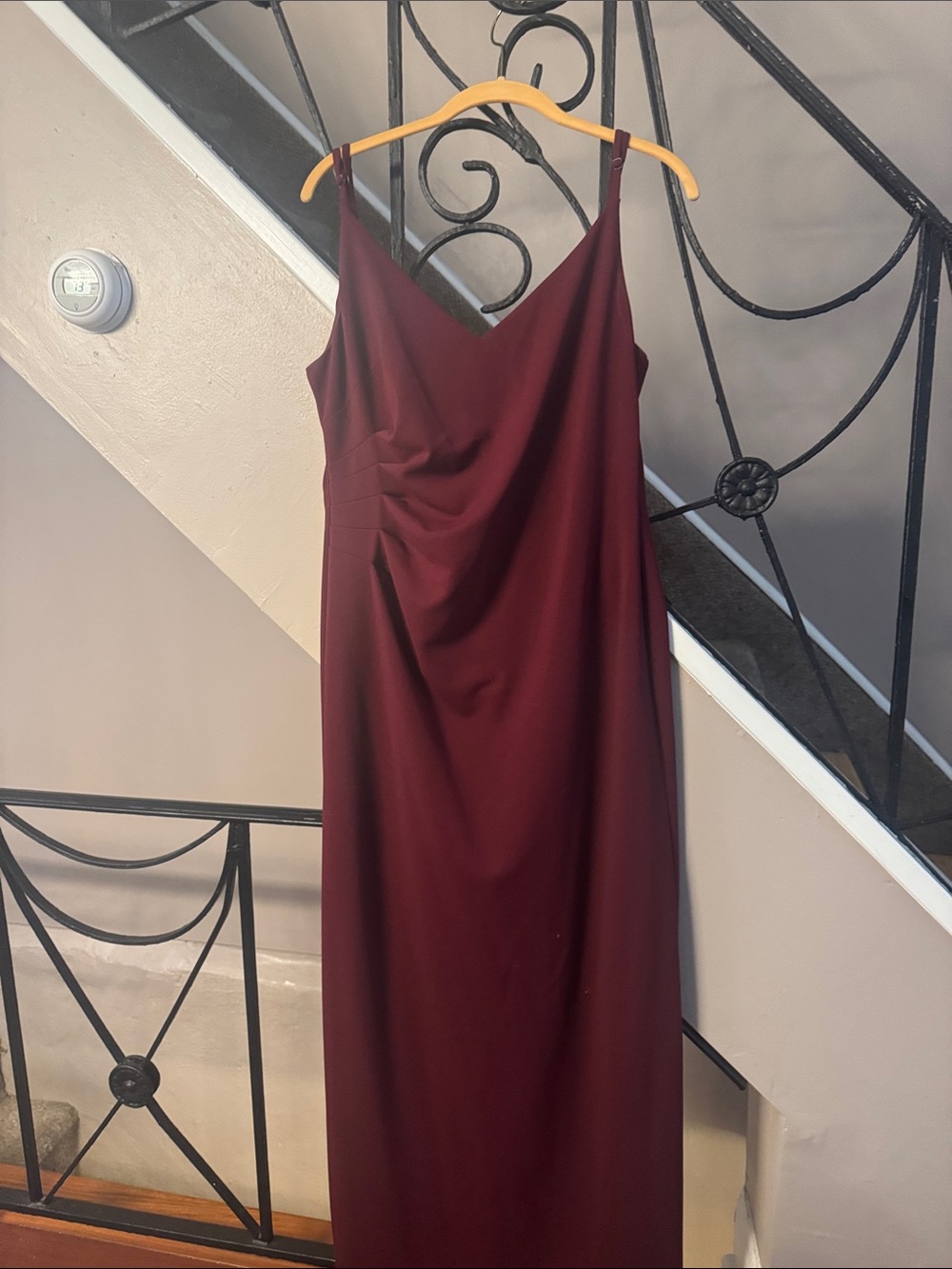 Wine color full gown/dress Ruch